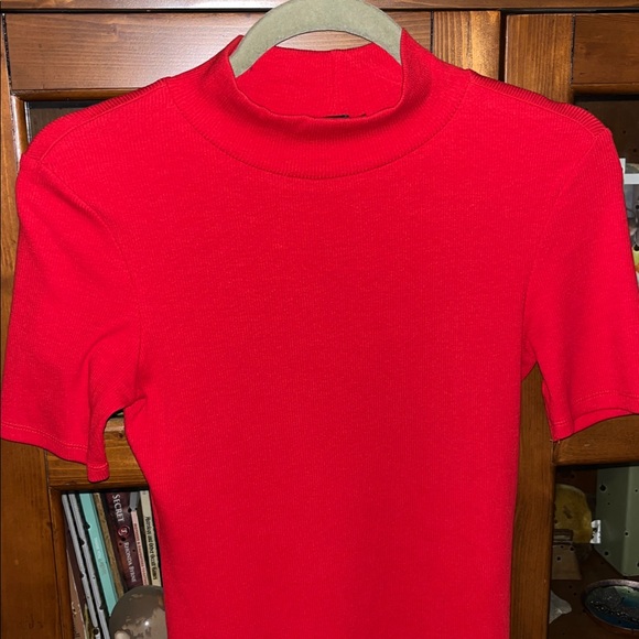 Zara Vibrant Red Knit Dress, Size Small - Picture 2 of 6